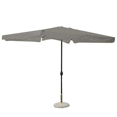 Mediawave Store - Sombrilla de poste central, accesorios de jardín, sombrilla gris, decoración de jardín, casa, terraza, bar, borde de piscina, 6 vari