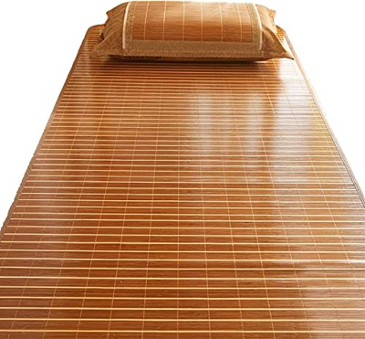 JHKG Colchoneta de Dormir Colchn para Verano,Estera de Enfriamiento de Bamb,Enfriamiento para Camas,Estera de Paja Suave y Transpirable, Uso a Doble C
