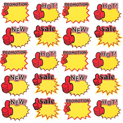 PATKAW Signos de Venta Minorista de Estrellas en de 200Pcs Etiquetas de Etiqueta de Precio de Venta para Ventas de Bienes Raíces Y Garaje Recaudación 