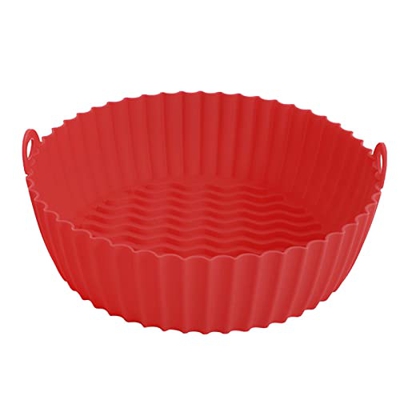 AIFEN Sartén para freír Aire - Olla de Silicona Antiadherente Reutilizable para freidora de Aire | Recipiente de Silicona fácil de Limpiar para Acceso