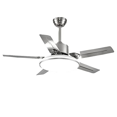 WKY Viento Moderno Ventilador De Techo con Luz Atenuación Tricolor LED72W,Ventilador Techo Motor De Conversión De Frecuencia, Velocidad del Viento De 