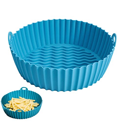 itrimaka Olla de Silicona para freidora de Aire, Cesta de freidora de Aire Reutilizable Segura de Grado alimenticio, Accesorios para Horno de freidora