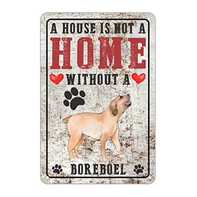 BloodHound - Cartel de metal para perro, diseño de razas de perros, diseño rústico con texto "A House Is Not A Home Without A Dog"