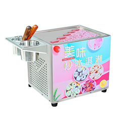 DOUH Máquina de Hacer Helados, Máquina eléctrica para Hacer Rollos de Helado Máquina de Yogur Frito, Ice Cream Roll Machine 220W Ice Rolls Machine par precio