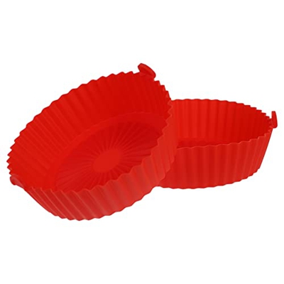 OSALADI 2 Piezas de Freidora de Aire: Olla de Silicona de Freidora de Aire Revestimiento de Freidora de Aire sin Palo Almohadilla de Freidora de Aire 