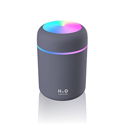 Humidificador - Mini Humidificador con Alimentación USB e inalámbrico - Difusor de aromas con función aromaterapia, silencioso - Función luz de noctur