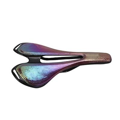 SANON Asiento de Bicicleta de Fibra de Carbono Asiento de Bicicleta Hueco Asiento de Bicicleta de montaña Ultraligero Cojín para Montar en Bicicleta(M