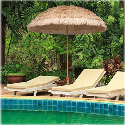 LYQ Sombrilla Parasol de Patio Altura 2,25m, Sombrilla de jardín Resistente al Viento, Grande y Estable, Parasol para Exterior, Jardín, Balcón y Terra