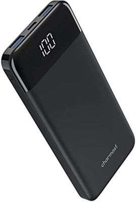 Batería Externa 10400mAh 5V/3A Power Bank USB C con LED Patalla Bateria Portatil,Charmast Ultra Slim Powerbank Compatible con iPhone 13 12 11 X 8 7 Sa
