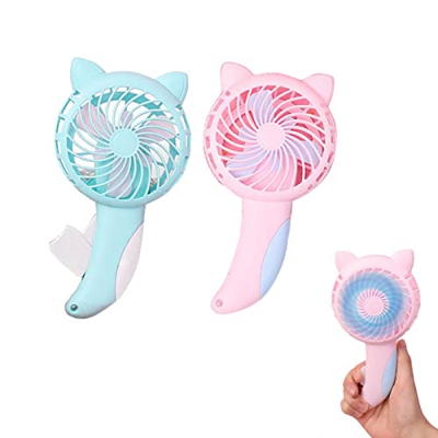 AIFEN Prensa Manual Ventilador Pequeño | Abanico de Animales pequeños, Abanico de Juguete,Ventilador de refrigeración Juguete de Ventilador de Prensa 
