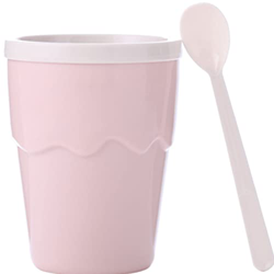 Copa para hacer hielo granizado, Vaso de batido congelado rápido, Taza para hacer helados con cuchara, Batido de leche hecho en casa Máquina para hace en oferta
