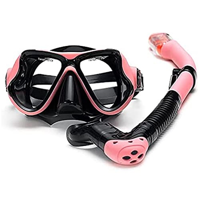 KEYOZA Máscara De Esnórquel Seco Traje De Esnórquel Profesional para Adultos Y Jóvenes, Gafas Panorámicas Antivaho De 180 °, Máscara De Buceo Y Nataci