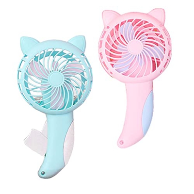 Moageme Prensa Manual Ventilador Pequeño,Ventilador de Mano Manual Puro | Ventilador Personal de Mano de Dibujos Animados Mini Ventilador de Mano port