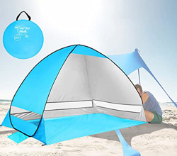LVLUOKJ Refugio de Playa Emergente, Refugio Solar Automático Extra Ligero Portátil for 2-3 Personas, Carpa de Playa con Protección UV for Acampar Fami características