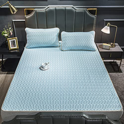 HCZS Estera de enfriamiento de Cubierta de Seda de Hielo de Verano Plegable Plegable, emulsión con Funda de Almohada Artefacto de enfriamiento de Vera en oferta