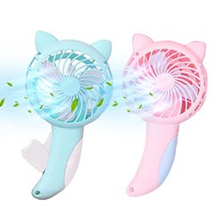 Orogoo Prensa Manual Ventilador Pequeño - Abanico de Animales pequeños, Abanico de Juguete,Ventilador Personal para Estudiantes, Ventilador de refrige características