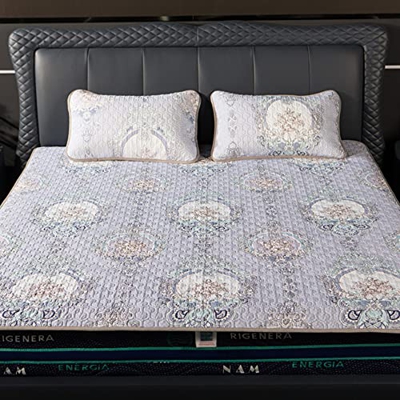 HCZS Estera de enfriamiento de emulsión de Verano, con Funda de Almohada Plegable Plegable Estera de enfriamiento de Seda de Hielo de Verano con Funda