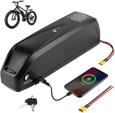 WILLQ Batería Bicicleta eléctrica 48V 8Ah/10Ah/12.5Ah/15Ah/17.5Ah Batería Bicicleta eléctrica Iones Litio Cargador 54.6V Bicicleta montaña 1000W 750W 