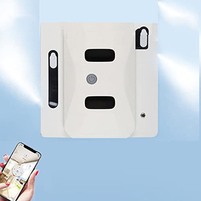 Genérico Robot Limpiacristales, Robot Limpiacristales Inteligente con Rociador De Agua Ultrasónico Y Control a Través De Smartphone O Mando a Distanci