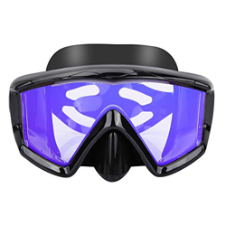 EVTSCAN Máscara de Buceo antivaho, Lente Envolvente, Campo de visión Grande de 180 Grados, con Hebilla Ajustable, cómoda máscara de Silicona para buce precio