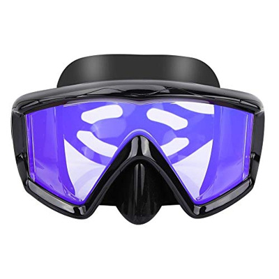EVTSCAN Máscara de Buceo antivaho, Lente Envolvente, Campo de visión Grande de 180 Grados, con Hebilla Ajustable, cómoda máscara de Silicona para buce