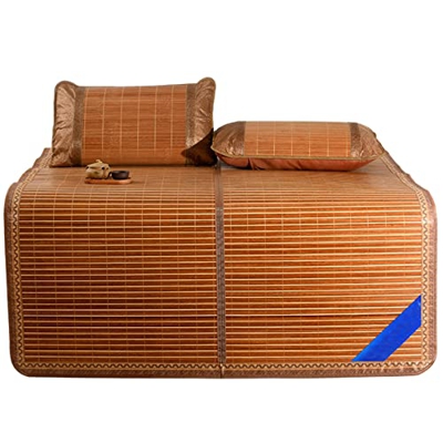 HCZS Almohadilla de Dormir refrescante de Verano, Cama con colchoneta de bambú, colchón de enfriamiento con colchoneta de bambú, Suave? Colchoneta con