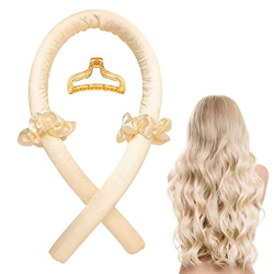Heatless Curling Rod Cinta para la cabeza, no Heat Silk Curling Ribbbbon, rizador de pelo para estilo DIY, rulos sin calor, con horquilla para pelo la características