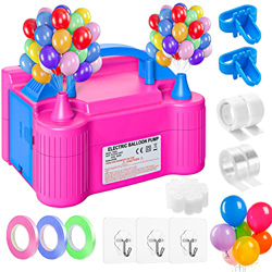 Inflador de Globos Electrico, 600W Bomba de Globo de Aire Eléctrica, Bomba Globo Eléctrica Portátil Doble Boquilla Para Celebraciones Cumpleaños, Fies en oferta