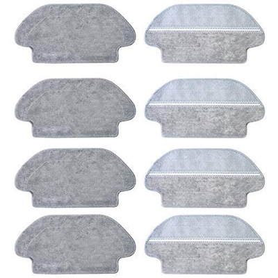 YhCHER Robot Aspirador 4 Agua húmeda+4 Seco y húmedo Separación Limpiador trapo de limpieza de paño para Mijia STYJ02YM Partes de aspirador robótico R