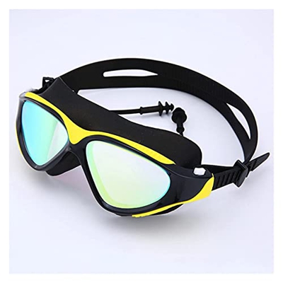 KEYOZA Máscara De Buceo con Gafas De Buceo De Vidrio Templado Antivaho Equipo De Buceo Portátil Adecuado para Adultos Y Adolescentes (Negro Y Amarillo