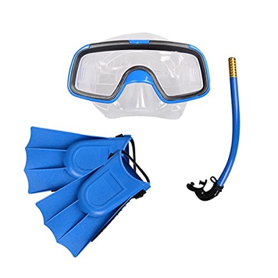 KEYOZA Esnórquel Completamente Seco con Gafas De Buceo De Vidrio Templado Antivaho, Equipo De Buceo Portátil Adecuado para Que Los Niños Naden, Buceo 