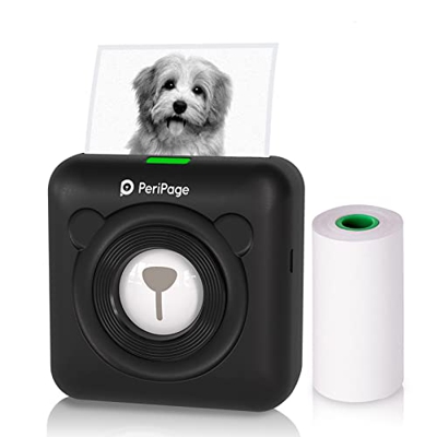 Mini Pocket Impresora térmica todo en Inalámbrica BT Imagen Foto Etiqueta Nota Impresora de papel de recibo Función de foto AR con cable USB Soporte p