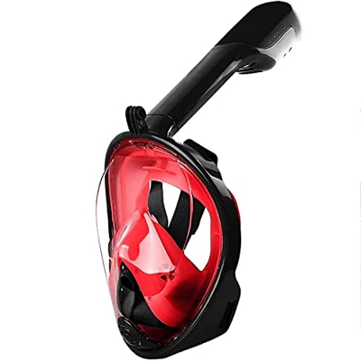 KEYOZA Traje De Esnórquel Máscara De Esnórquel Plegable 180 ° Panorámica Respiración Libre Máscara De Esnórquel De Cara Completa con Soporte De Cámara