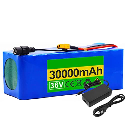 FREEDOH Paquete Batería Bicicleta Eléctrica De 36V 30Ah 10S6P Batería Iones Litio para Bicicletas De 30000mAh 250W-1000W con Cargador De 42V Personali