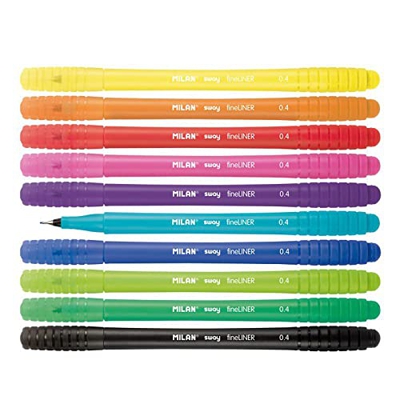 MILAN Estuche 10 Rotuladores Punta fina Sway Fineliner, 6140410