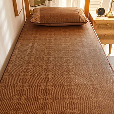 HCZS Colchoneta de Verano para Dormir, colchoneta Plegable de ratán, colchoneta Suave con Aire Acondicionado, colchón de ratán, Almohadilla de refrige
