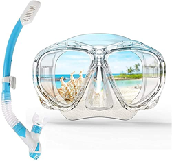 KEYOZA Máscara De Buceo Máscaras De Buceo Profesional Scuba Snorkels Máscara Equipo Gafas Buceo Natación Easy Breath Tube Set para Adultos (Color : Gr características