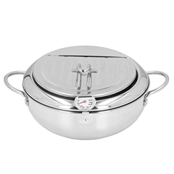 Gedourain Olla para Freidora, Apta para Lavavajillas, Tempura Japonesa, Freidora Pequeña, Resistente Al Calor para Freír Albóndigas(L) características