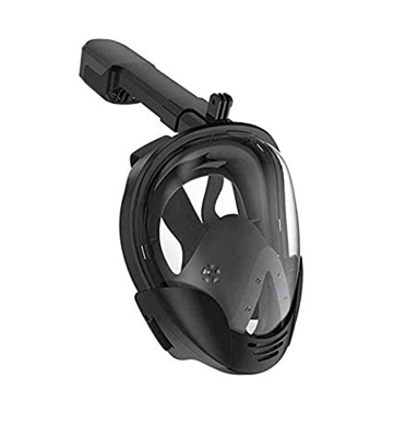 Máscara de esnórquel, máscara de esnórquel de cara completa con soporte para cámara, máscara de buceo con diseño antivaho y antifugas para adultos y j