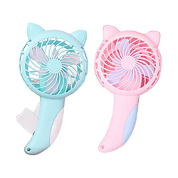 Voiakiu Mini Ventilador portátil,Ventilador de Dibujos Animados de Gato de Mano | Ventilador Personal para Estudiantes, Ventilador de refrigeración Ma en oferta