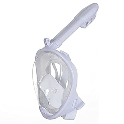 Máscara de esnórquel de silicona de cara completa para hombres y mujeres, gafas de natación impermeables y antivaho de 180 °, sistema de respiración d