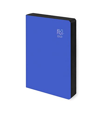 Agenda Académica 22-23 - Cuero Regenerado - Waterfall - Día Página - Tamaño A5 - 15 x 21 cm - Idioma: Español - Inglés - Incluye dos cintas de registr