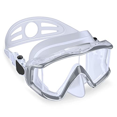 Spacmirrors Máscara de Buceo, Equipo de esnórquel, máscara de esnórquel para niños y Adultos, Gafas de natación de Silicona con Cubierta para la Nariz