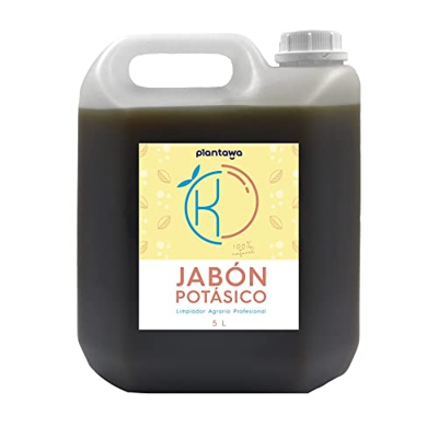 PLANTAWA Jabón Potásico 5L, Actúa por Contacto, Mejora Defensa de Las Plantas, 100% Natural, Pulgón, Mosca Blanca, Araña Roja, Cochinilla
