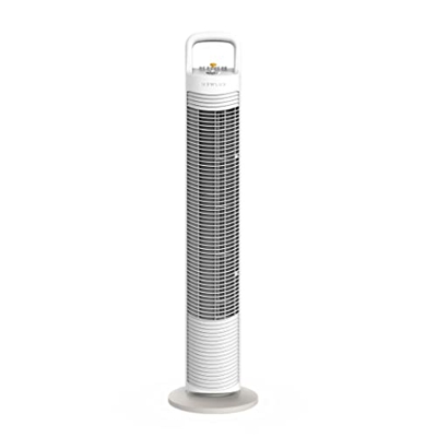 Newlux - Ventilador de Torre sin Aspas W80 (45W) 3 Velocidades, Oscilación 70º, Temporizador 120 min y Diseño Compacto. Ventilador de Pie con Motor de