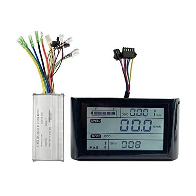 Qinghengyong Kit de controlador de bicicleta eléctrica con pantalla LCD, controladores de Scooter, reemplazo impermeable, componentes de ciclismo, sum
