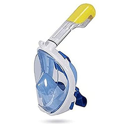 Spacmirrors Máscara de esnórquel de Silicona de Cara Completa, Snorkel subacuático de 180 °, máscara de Buceo de Boca Plana de Tipo seco, Adecuada par precio