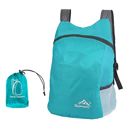 Mochila plegable ultraligera, pequeña mochila de senderismo, duradera, ligera, plegable, para hombres y mujeres, para deportes al aire libre, viajes, 