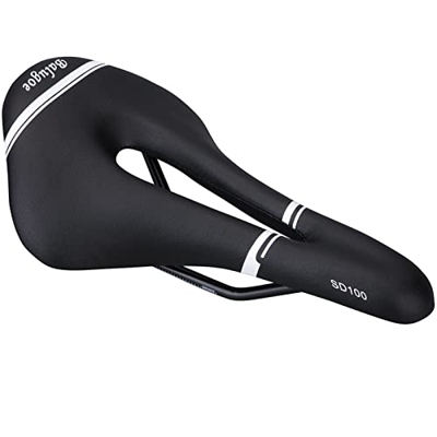 KBBKIC Sada De Bicicleta Bike Bike Bike Saddle Cómodo Bicycle Saddle Ergonomics Diseño For Bicicleta De Montaña, Bicicleta De Carretera (Color : Black
