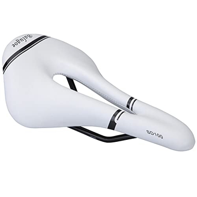 KBBKIC Sada De Bicicleta Bike Bike Bike Saddle Cómodo Bicycle Saddle Ergonomics Diseño For Bicicleta De Montaña, Bicicleta De Carretera (Color : White